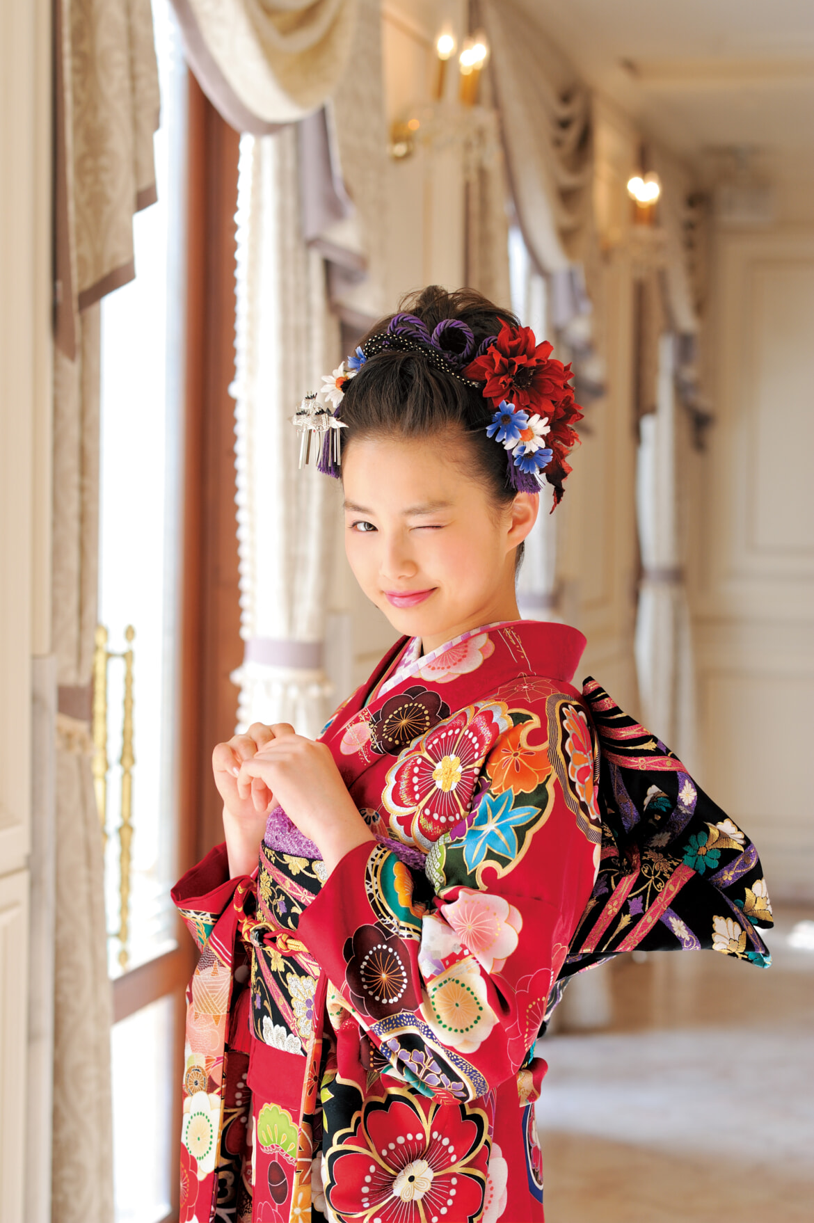 成人式振袖 古典柄